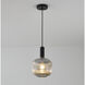 Canada 1 Light 8 inch Black and Antique Gold Pendant Ceiling Light